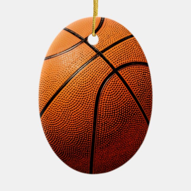 Basketball Ceramic Ornament (Front)