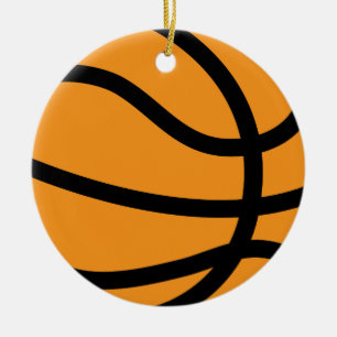 basketball ceramic ornament