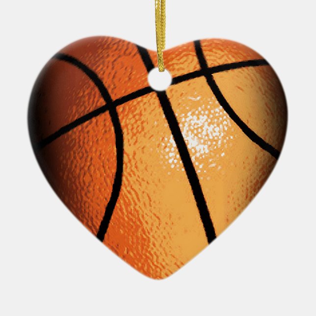 Basketball Ceramic Ornament (Front)