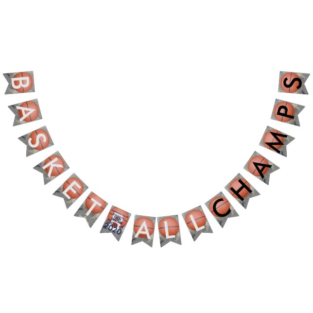 Basketball Champs Blue Bunting Banner (All)