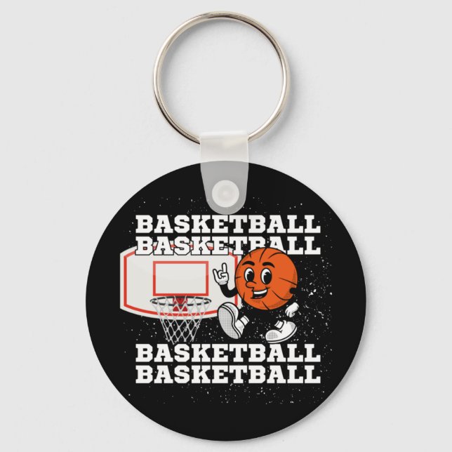 Basketball Character Hoop  Keychain (Front)