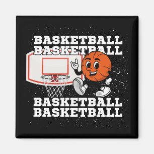 Basketball Character Hoop  Magnet