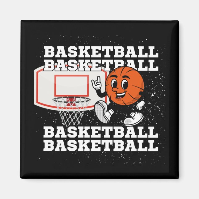 Basketball Character Hoop  Magnet (Front)