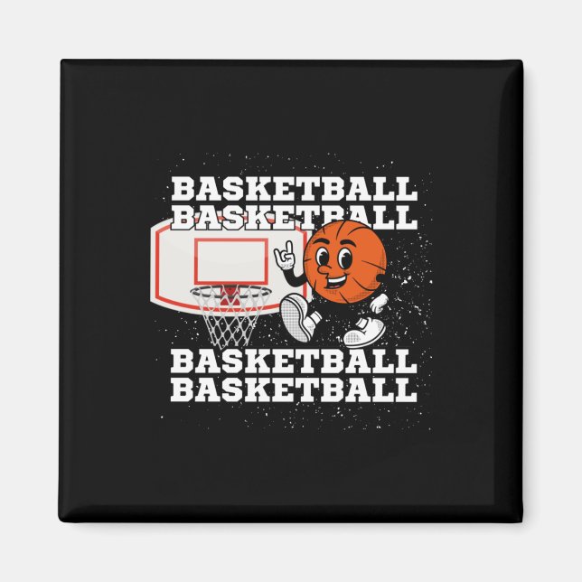 Basketball Character Hoop  Magnet (Front)