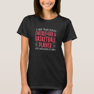 Basketball Cheer Graphic Women Girls Cheerleader T-Shirt