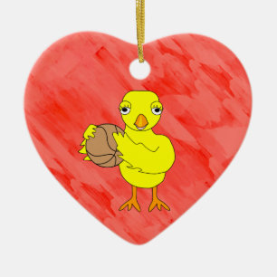 Basketball Chick  Ceramic Ornament