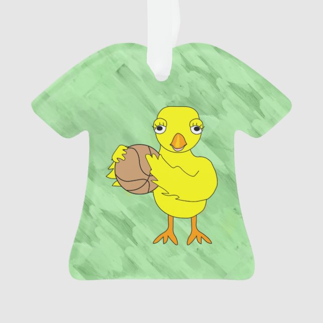 Basketball Chick  Ornament (Front)