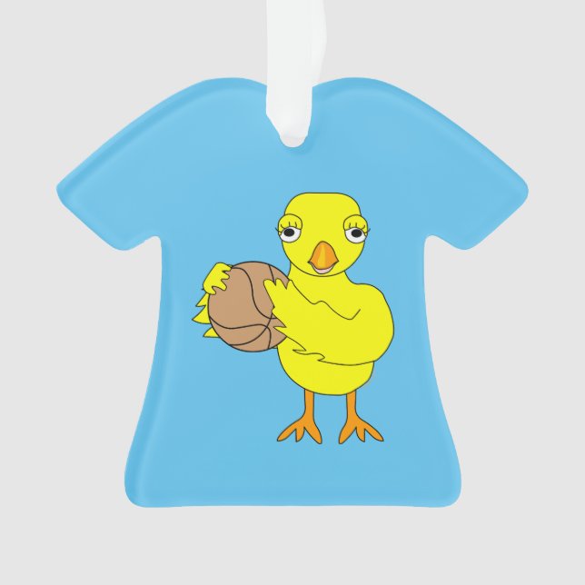 Basketball Chick  Ornament (Front)