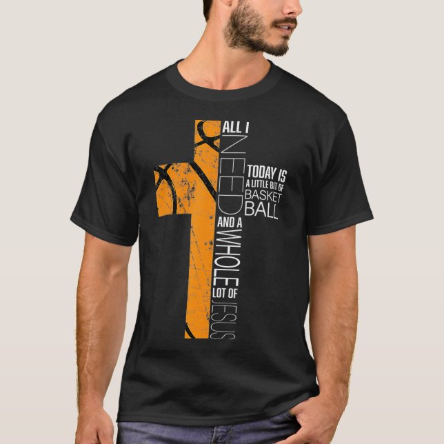 Basketball Christian Gifts Funny Sayings Kids T-Shirt (Front)