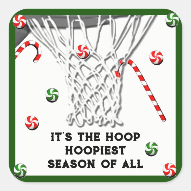 Basketball Christmas Classic Round Sticker (Front)