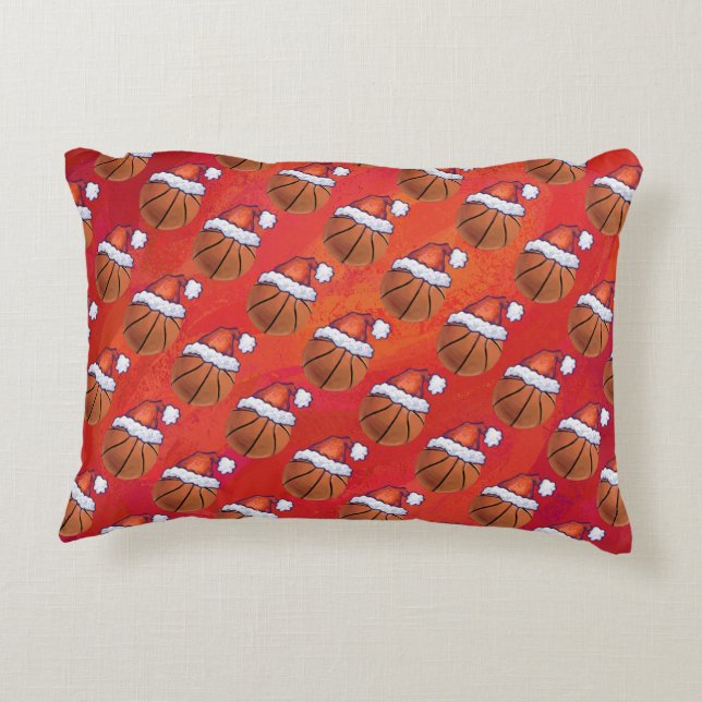 Basketball Christmas Decorative Pillow (Back)