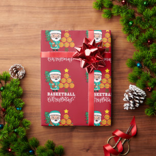 Basketball Christmas from Santa Claus for player Wrapping Paper