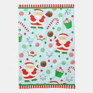 Basketball Christmas Holiday Kitchen Towel