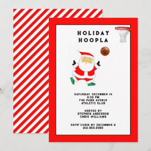 Basketball Christmas Holiday Party Invitation