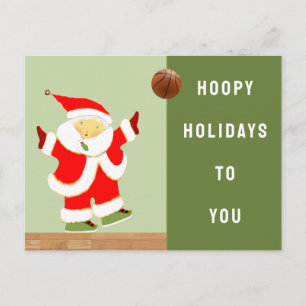 Basketball Christmas Holiday Postcard