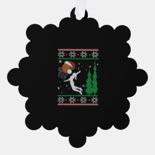Basketball Christmas Ornament Card