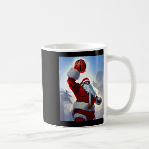 Basketball Christmas Santa Claus Dunking For Men A Coffee Mug