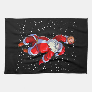 Basketball Christmas Shirt Men Boys Basketball San Kitchen Towel
