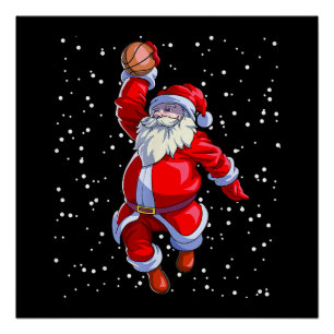 Basketball Christmas Shirt Men Boys Basketball San Poster
