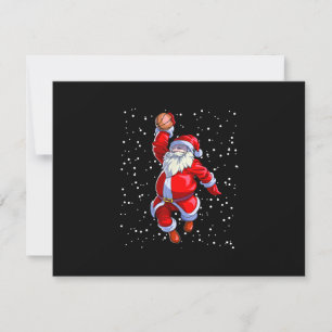 Basketball Christmas Shirt Men Boys Basketball San RSVP Card