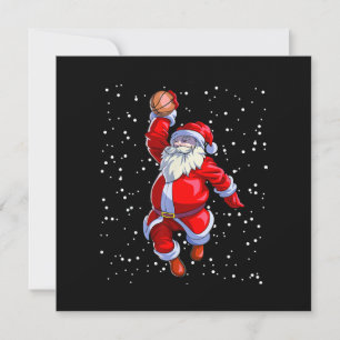 Basketball Christmas Shirt Men Boys Basketball San Thank You Card