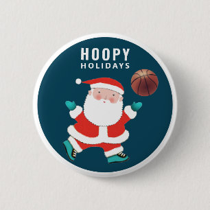Basketball Christmas Stocking Stuffer 2 Inch Round Button