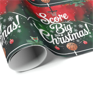 Basketball Christmas themed Wrapping Paper