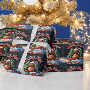 Basketball Christmas themed Wrapping Paper