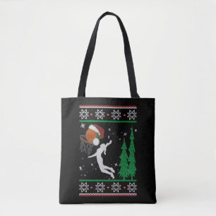 Basketball Christmas Tote Bag