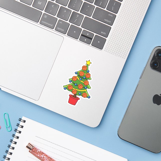 Basketball Christmas Tree (Laptop w/ iPhone)