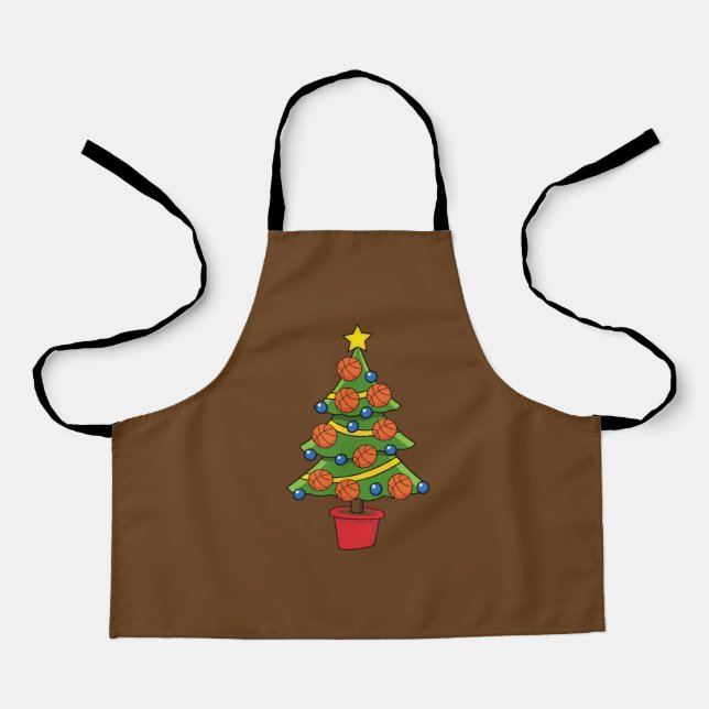 Basketball Christmas Tree Apron (Front)
