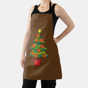 Basketball Christmas Tree Apron