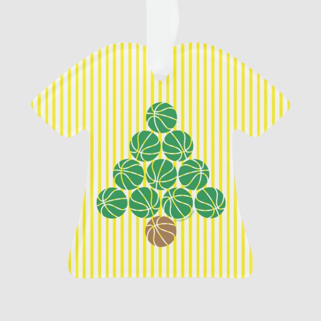 Basketball Christmas Tree  Ornament (Front)