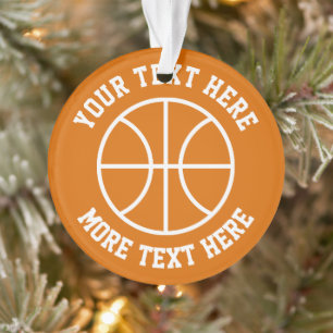Basketball Christmas tree photo ornament gift