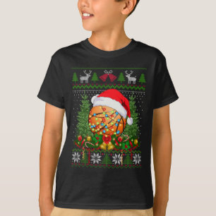 Basketball Christmas Ugly  Family Gifts Sport Love T-Shirt