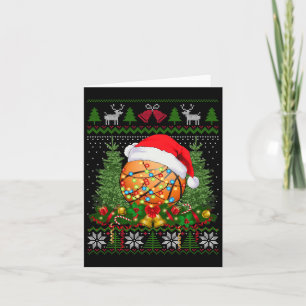 Basketball Christmas Ugly Family Gifts Sport Lover Card