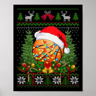 Basketball Christmas Ugly Family Gifts Sport Lover Poster