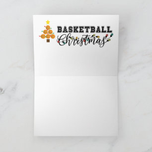 Basketball Christmas with Santa Claus  Card