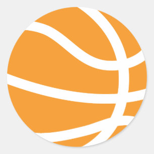 basketball classic round sticker
