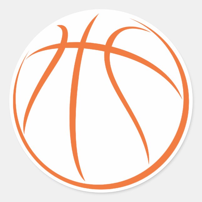 Basketball Classic Round Sticker (Front)
