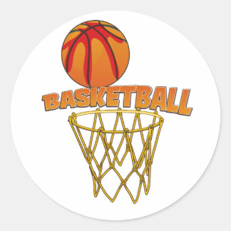 Basketball Classic Round Sticker