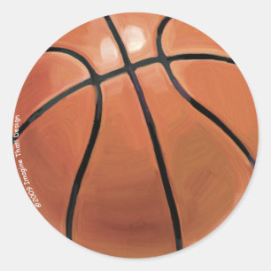 Basketball Classic Round Sticker