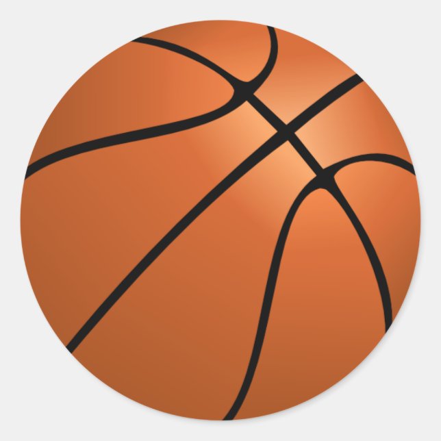 Basketball Classic Round Sticker (Front)