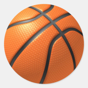 Basketball Classic Round Sticker