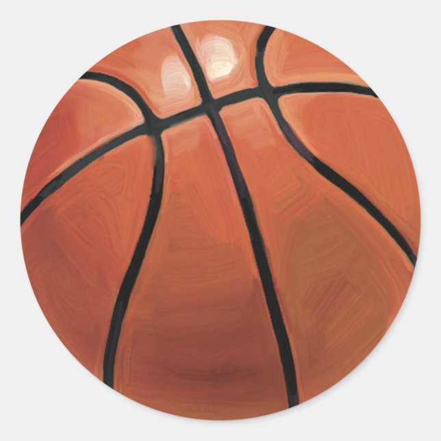 Basketball Classic Round Sticker (Front)