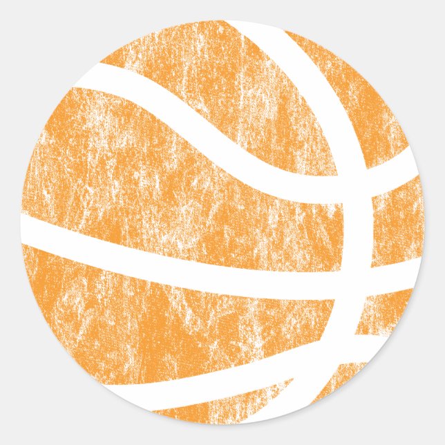 basketball classic round sticker (Front)
