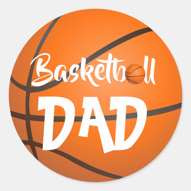 Basketball Classic Round Sticker (Front)