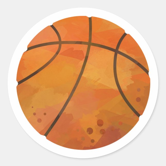 Basketball Classic Round Sticker (Front)