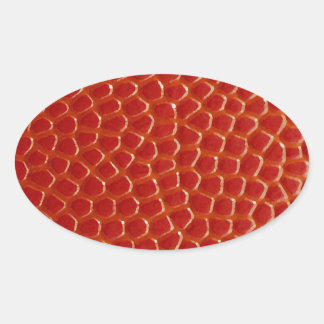 Basketball Close-up Texture Oval Sticker