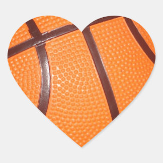 Basketball Close-Up Texture Skin Heart Sticker
